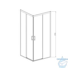 Душевое ограждение Vincea Soft 100x100 профиль черный, стекло прозрачное VSS-3SO100CLB