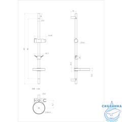 Штанга душевая 70 см Lemark LM8103C (хром)