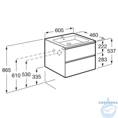 Тумба под раковину Roca The Gap 60 A857397402