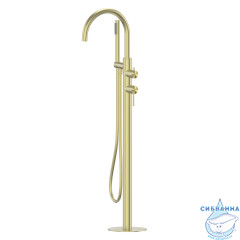 Смеситель ABBER Wasser Kreis 316 AF8115BG напольный для ванны, брашированное золото