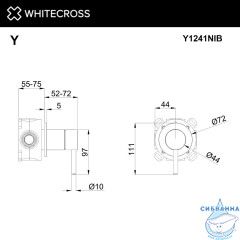 Смеситель скрытого монтажа на 1 потребитель WHITECROSS Y Y1241NIB (брашированный никель)