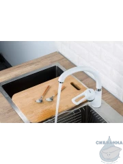 Смеситель кухни Frap F4166-8 (белый камень)