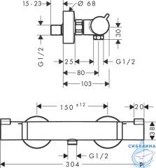 Смеситель для душа Hansgrohe Ecostat Comfort 13116700 (белый матовый)