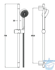 Душевой гарнитур Jacob Delafon Beat E76907RU-CP