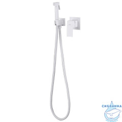 Встраиваемый смеситель с гигиеническим душем ABBER Daheim AF8225W (белый матовый)