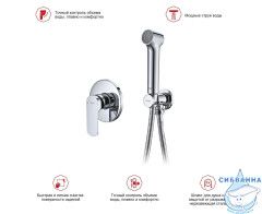 Встраиваемый смеситель Raglo R03.53 с гигиеническим душем (хром)