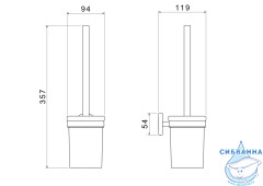 Ершик для унитаза Aquatek Европа AQ4110CR