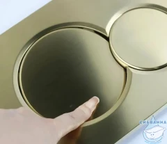 Инсталляция для унитазов Geberit Duofix 111.300.00.5 с кнопкой смыва Geberit Sigma 01 115.770.BG.5 (брашированное золото)