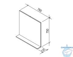 Зеркало Ravak Rosa II 76 береза X000001297