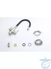 Смеситель кухни Frap F4396-5 (сатин/черный)