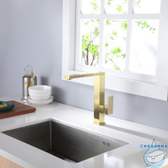Смеситель для кухни Abber Daheim AF8214G (золото матовое)