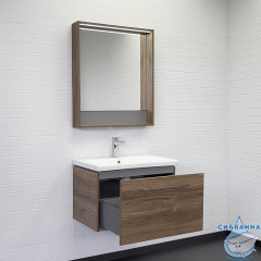 Тумба Comforty Томари 70 дуб темный с раковиной Comforty 70 00-00001279