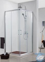 Душевое ограждение Azario Greenwood 110x110 профиль серебро, стекло прозрачное AZ-NNE1142 1100 (без поддона)