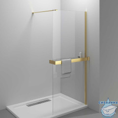 Walk-in Vincea Walk In HR 90 профиль брашированное золото, стекло прозрачное VSW-4HR900CLG