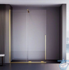 Walk-in Veconi Premium Trento 150 профиль золото брашированное, стекло прозрачное PTDW-50G-150-01-C4