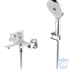Смеситель для ванны Gappo G3203-8 (хром/белый)