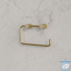 Держатель для туалетной бумаги без крышки, сплав металлов, Petite, матовое золото, IDDIS, PETG000i43