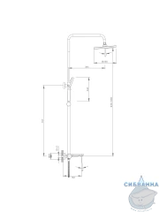 Душевая система Raglo 230 1 режим R32.24 (хром)