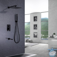 Душевая система Abber Weiss Insel AF8017B 250 1 режим (черный матовый)