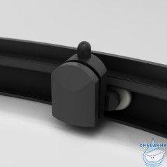 Душевое ограждение AM.PM Gem 100x100 W90G-401-100BT профиль черный, стекло прозрачное (без поддона)