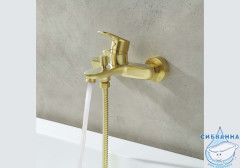 Смеситель для ванны Aquatek Ника AQ1840BG (золото шлифованное)