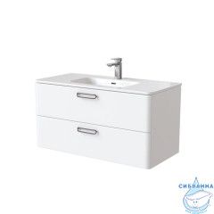 Тумба с умывальником, подвесная, 100 см, белая, Brick, IDDIS, BRI10W1i95K