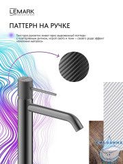 Смеситель для раковины Lemark Карелия LMF-2015S-GM (графит)