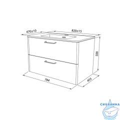 Тумба с умывальником Iddis Brick 80 см белый глянец BRI80W0i95