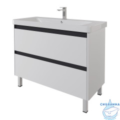 Тумба Dreja Luxury plus 100 с раковиной  Luxury 100 белый матовый