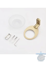 Мыльница Raglo R300.02.03 (сатин золотой/белый)