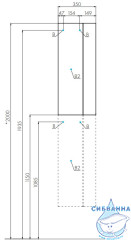 Шкаф Акватон Терра 35 одностворчатый дуб кантри/антрацит 1A247503TEKA0