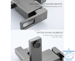 Душевая система Gappo G2417-9 260 1 режим (оружейная сталь)