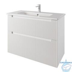 Тумба Dreja Euphoria 100 с раковиной  Эйфория 100 белый матовый