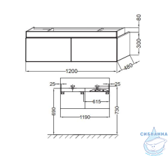Тумба Jacob Delafon Terrace 120 белый с раковиной Terrace 120