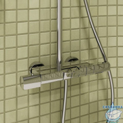 Душевая система с тропическим душем с термостатом, хром глянцевый, SpaHome, IDDIS, SPHSBTKi06