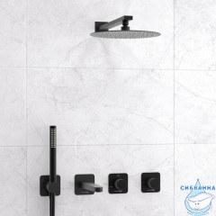 Душевая система Wasserkraft 250 1 режим A5251.300.301.219.258.302.242.217 (черный матовый)