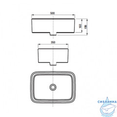Раковина на столешницу 50 см Roca Mila 32700B000