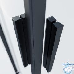 Душевое ограждение Vincea Софт 90x90 профиль черный, стекло прозрачное VSS-3SO2900CLB