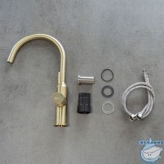 Смеситель для кухни Lemark Expert LM5079LGN (матовое золото)