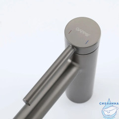 Смеситель для раковины Gappo G1006-9 (без донного клапана) (оружейная сталь)