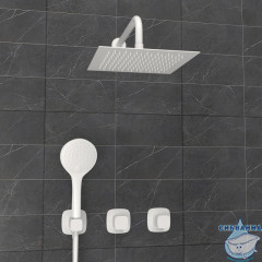 Душевая система Wasserkraft 250 1 режим A9551.266.146.254.328.156.155 (белый матовый)