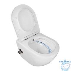 Унитаз подвесной безободковый Azario Allegro AZ-3105B (с сиденьем Soft Close (микролифт) )