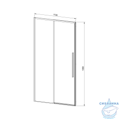 Дверь в нишу Vincea Slim-N 130 профиль хром, стекло прозрачное VDS-4SN130CL