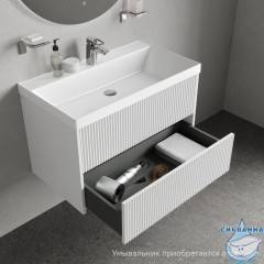 Тумба подвесная, 80 см, белый, Билд (Bild) 2.0, IDDIS, BIL80W1i95 подходит умыв. 4518000i28