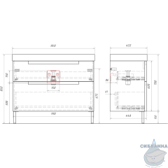 Тумба под раковину Aqwella Vancouver 100 см VAN01102N 
