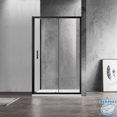Душевое ограждение Azario Milton 120x80 профиль черный, стекло прозрачное AZ-ND1131-R 1200 BLACK (без поддона)