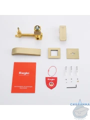 Смеситель для раковины встраиваемый Raglo R02.11.03 (сатин золотой)