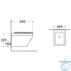 Унитаз подвесной безободковый Aquatek Амадео AQ1180-00 с сиденьем Soft Close (микролифт)