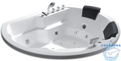 Акриовая ванна Gemy G9053 K 185х162 с гидромассажем