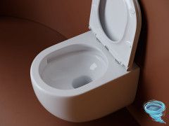 Унитаз подвесной безободковый Ceramicanova UP Rimless CN4007 с сиденьем быстросъемным Soft Close (микролифт)